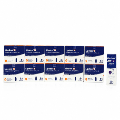 10 LIPOLESS 15MG X4 AMPOLAS + 1 LIPOLESS MD 5MG